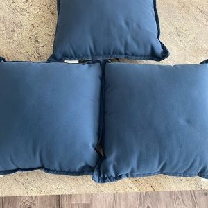 Pottery Barn 18x18 Navy Blue Outdoor Pillows Set of 3